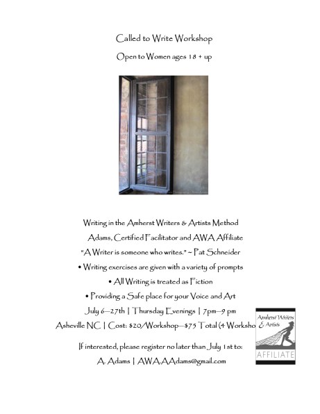 FLYER - Called to Write Workshop July 2017